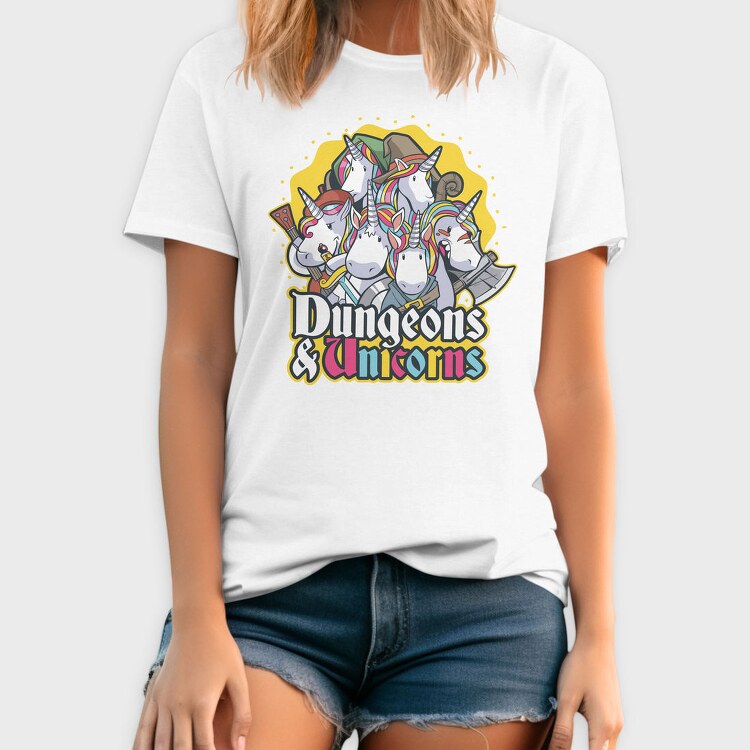 Dungeons Unicorns, Tricou Barbati (Unisex)