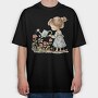 Watering Roses Girl, Tricou Oversize Barbati (Unisex)