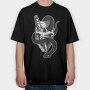 Skull With Snake Knife 01, Tricou Oversize Barbati (Unisex)