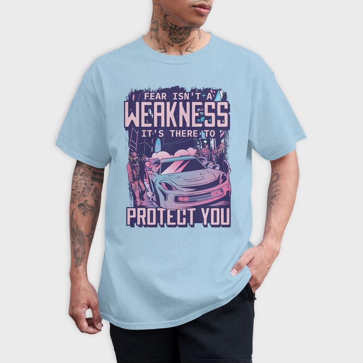 Cyberpunk Car With Zombies, Tricou Barbati (Unisex)