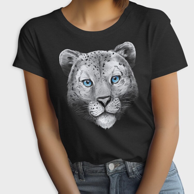 Snow Leopard Portrait, Tricou Femei