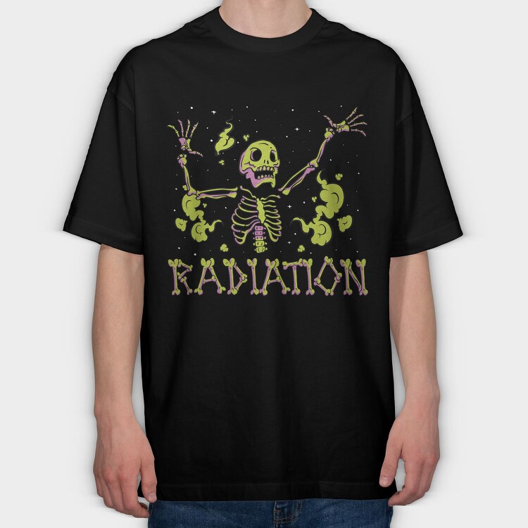 Radioactive Skeleton Creature, Tricou Oversize Barbati (Unisex)