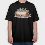 Watercolor Woodland Christmas, Tricou Oversize Barbati (Unisex)