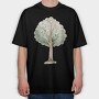 Watercolor Tree Forest, Tricou Oversize Barbati (Unisex)