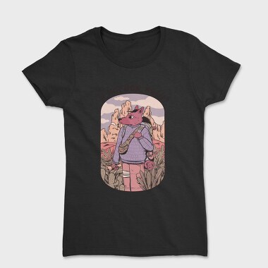 Fox Hiking In Desert Wanderlust If Not Now When, Tricou Femei