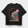 Cool Mushrooms Illustration, Tricou Oversize Barbati (Unisex)