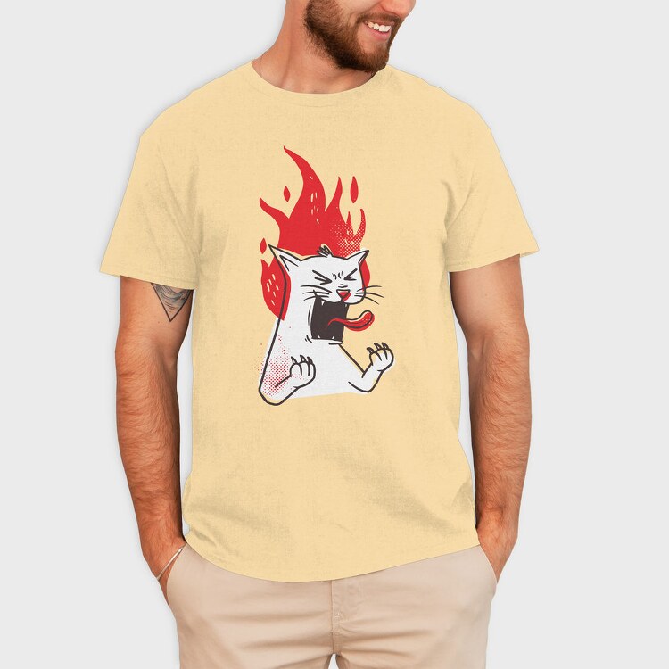 Raging Cat, Tricou Barbati (Unisex)