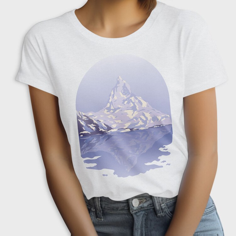 Snow Mountain Landscape, Tricou Femei