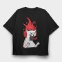 Raging Cat, Tricou Oversize Barbati (Unisex)