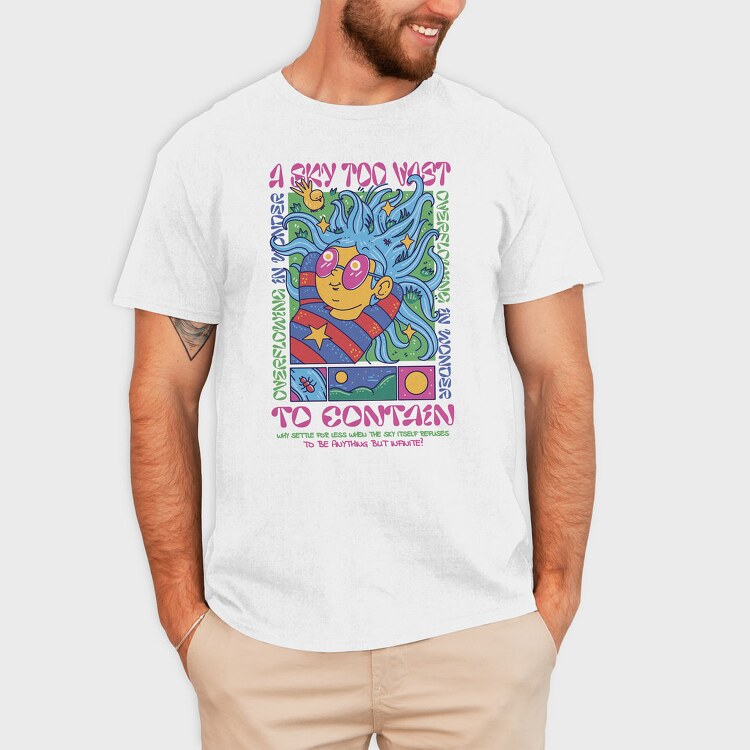 Sky Gaze Girl Maximalism, Tricou Barbati (Unisex)