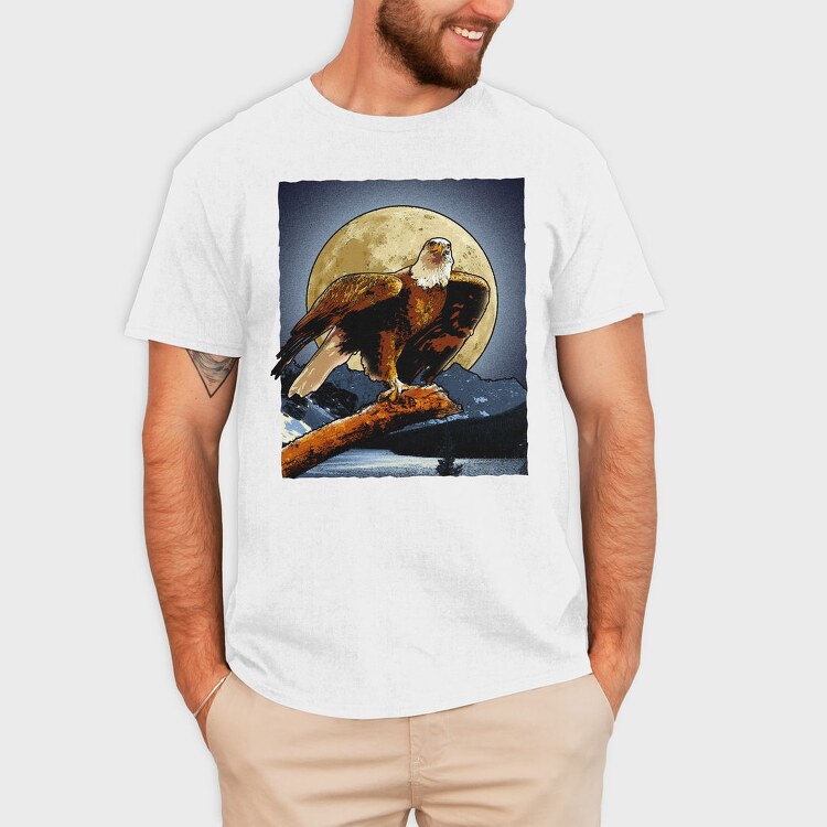 Eagle At Night, Tricou Barbati (Unisex)