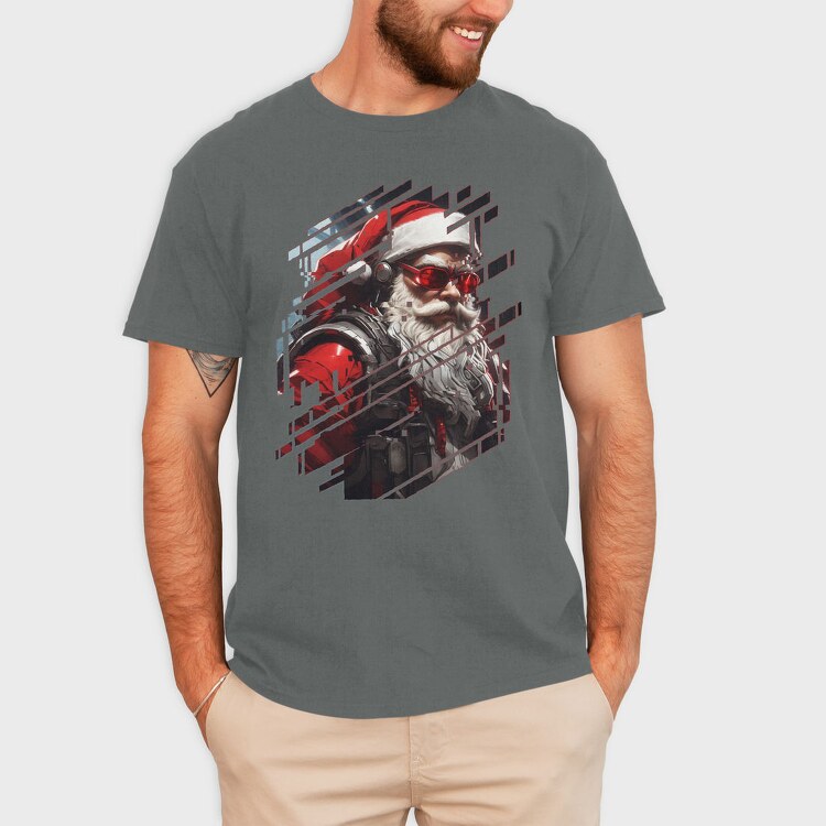Cyberpunk Santa, Tricou Barbati (Unisex)