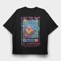 Sky Gaze Girl Maximalism, Tricou Oversize Barbati (Unisex)