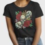 Cool Skulls And Roses, Tricou Femei