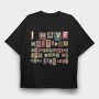 Magazine Cut Out Letters Personalities, Tricou Oversize Barbati (Unisex)