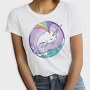 Rainbow Narwhale Whale, Tricou Femei