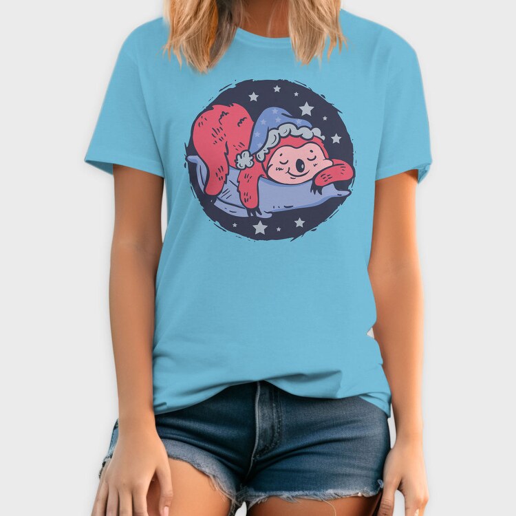 Sleeping Sloth On A Pillow Cap, Tricou Barbati (Unisex)