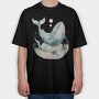 Whale Underwater Bubble, Tricou Oversize Barbati (Unisex)