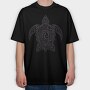Cool Tribal Sea Turtle, Tricou Oversize Barbati (Unisex)