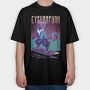 Cyberpunk Skater Cat, Tricou Oversize Barbati (Unisex)