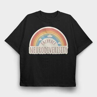 Rainbow Neurodiversity, Tricou Oversize Barbati (Unisex)
