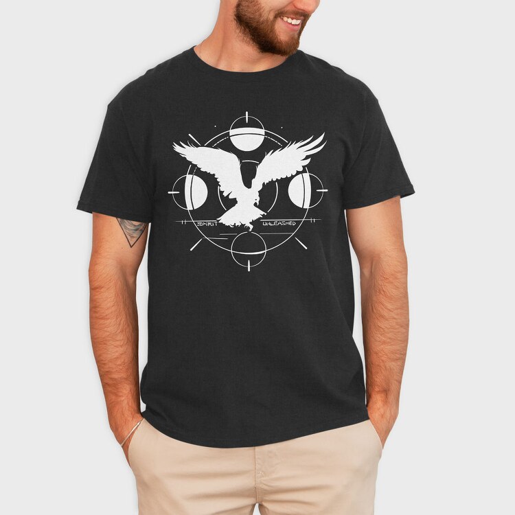 Eagle Flying Sunset Animal Monochrome Tote, Tricou Barbati (Unisex)