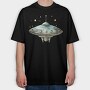 Watercolor Ufo Nursery, Tricou Oversize Barbati (Unisex)