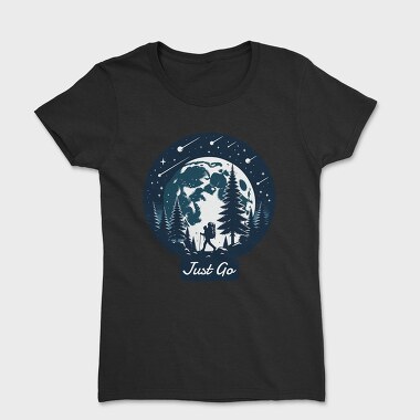 Forest Night Hike Hiking Moon, Tricou Femei