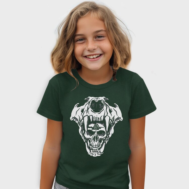 Cool Viking Skulls Bear Man, Tricou Copii