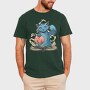 Magical Cat With Book Whimsical, Tricou Barbati (Unisex)