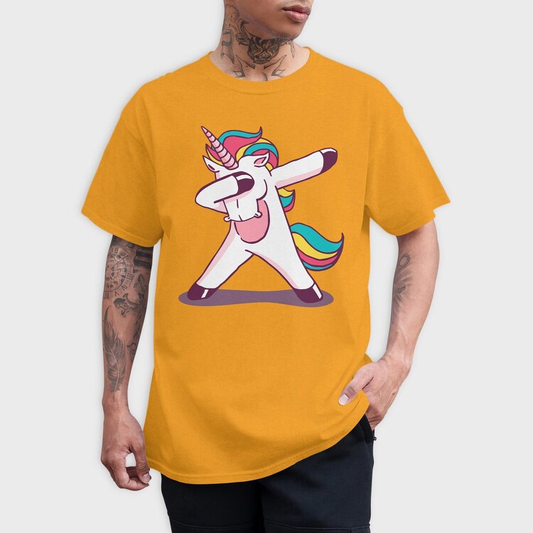 Dab Animal Comics Unicorn, Tricou Barbati (Unisex)