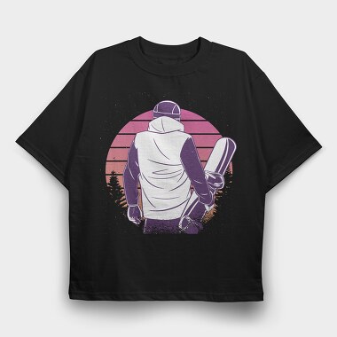 Snowboard Man Snowboarder, Tricou Oversize Barbati (Unisex)