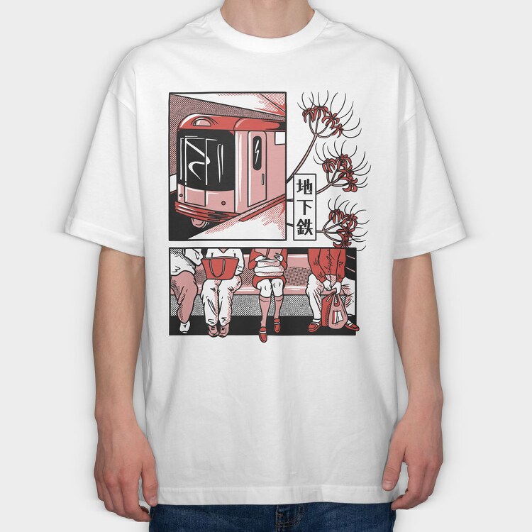 Japanese Comics 3, Tricou Oversize Barbati (Unisex)