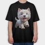 Whimsical Dog Run, Tricou Oversize Barbati (Unisex)