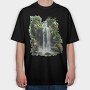 Waterfall Forest Clipart, Tricou Oversize Barbati (Unisex)