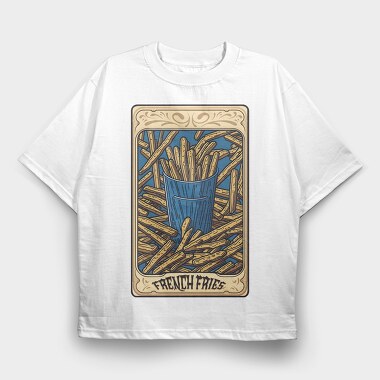 French Fries Tarot, Tricou Oversize Barbati (Unisex)