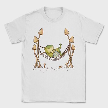 Frog Animal Chilling In Hammock Cottagecore, Tricou Barbati (Unisex)