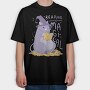 Rat Reading Magical Book, Tricou Oversize Barbati (Unisex)