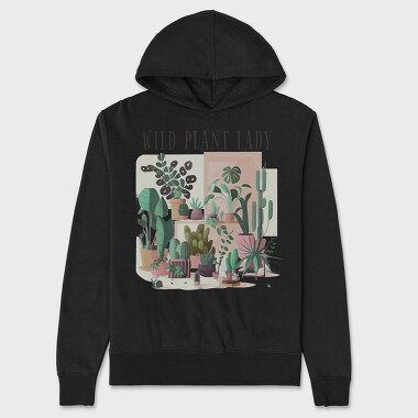 Botanical Wild Plant Lady, Hanorac Oversize Barbati (Unisex)