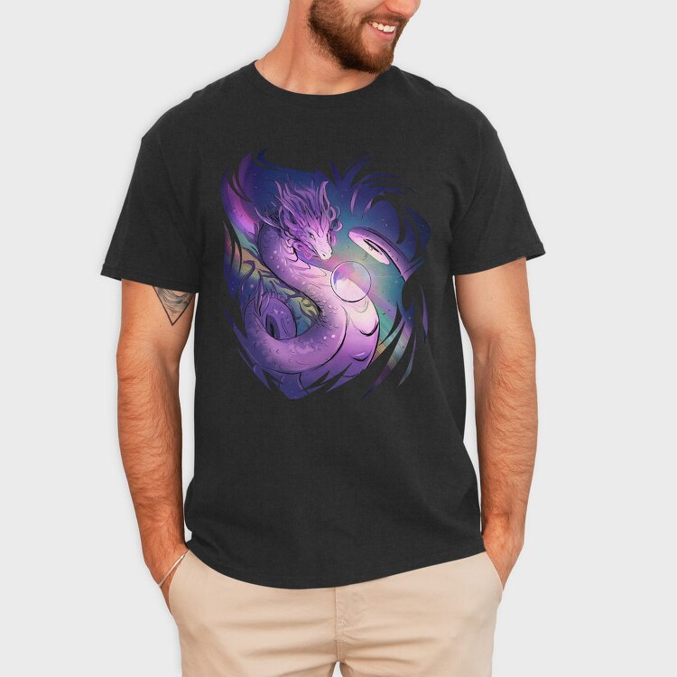 Magical Dragon Creature Rainbow, Tricou Barbati (Unisex)