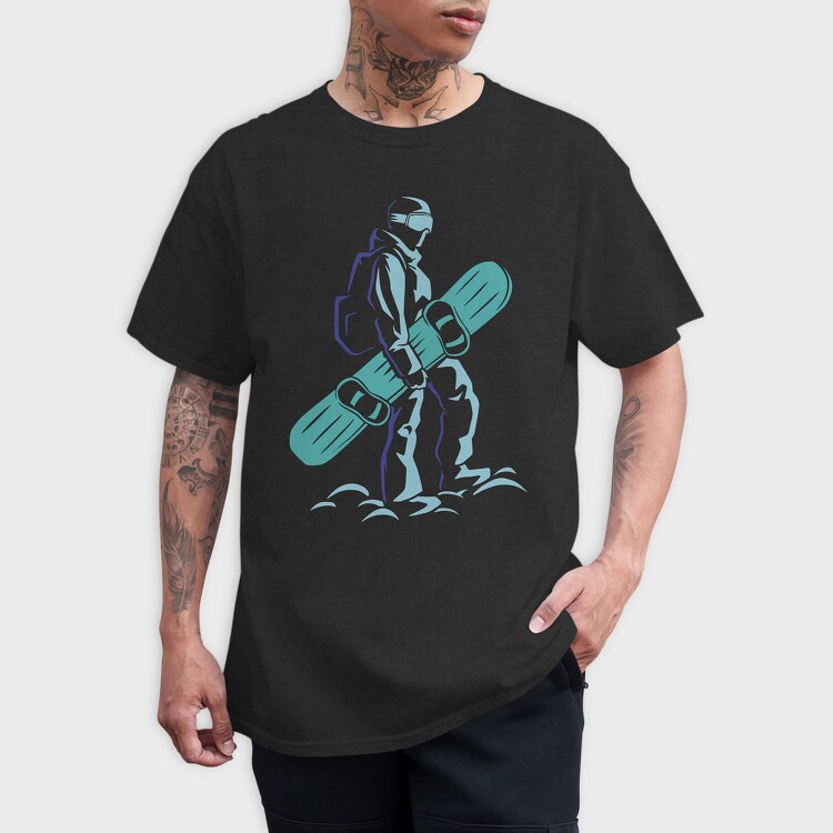 Snowboard Winter Sport Snowboarder, Tricou Barbati (Unisex)