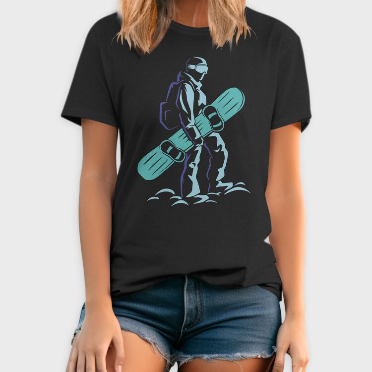 Snowboard Winter Sport Snowboarder, Tricou Barbati (Unisex)