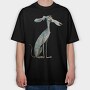 Whimsical Dog Sit, Tricou Oversize Barbati (Unisex)
