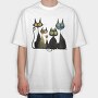 Whimsical Cat Group, Tricou Oversize Barbati (Unisex)
