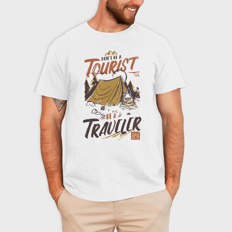 Tourist Traveler, Tricou Barbati (Unisex)