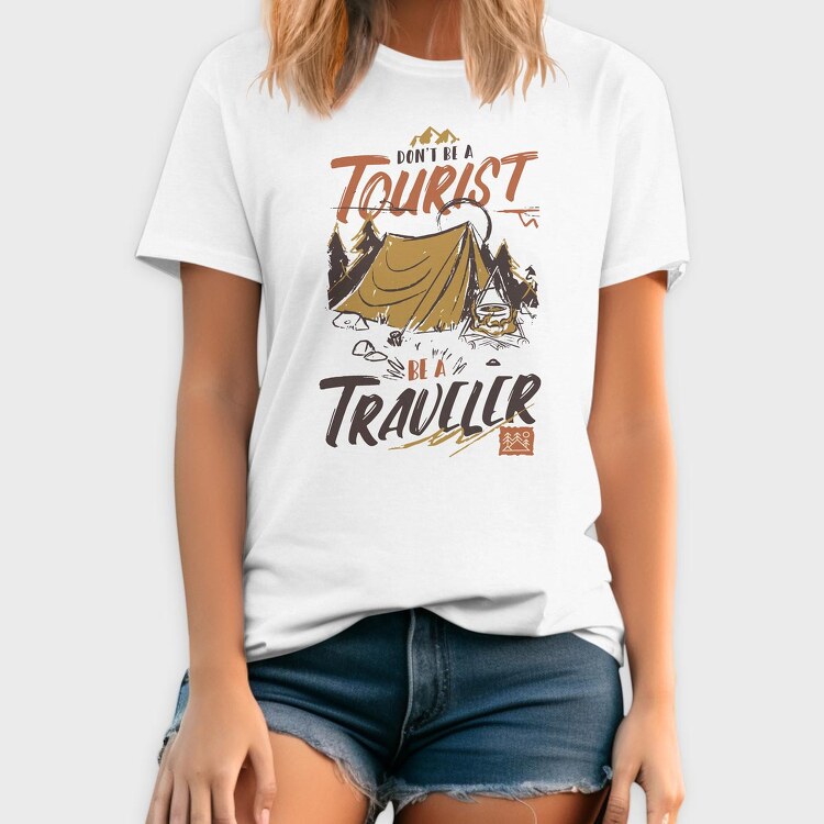 Tourist Traveler, Tricou Barbati (Unisex)