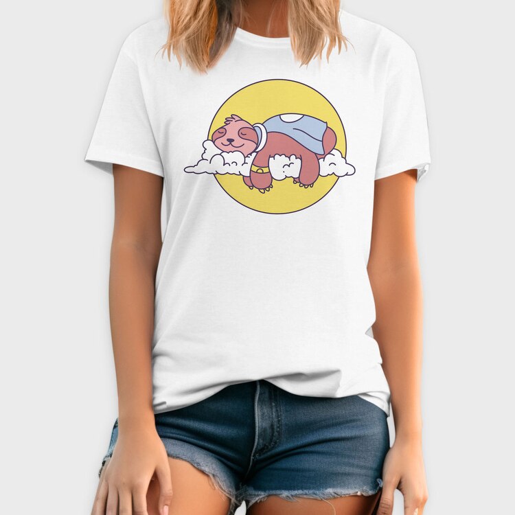 Sleepy Sloth In The Clouds, Tricou Barbati (Unisex)