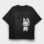 Easter Metalhead Bunny Metal, Tricou Oversize Barbati (Unisex)