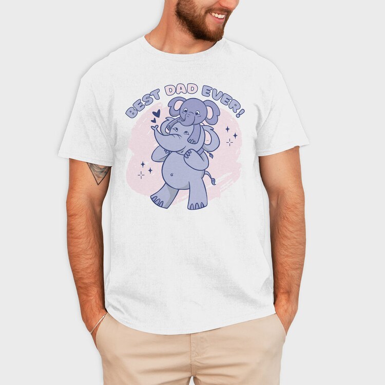 Best Dad Ever Elephants, Tricou Barbati (Unisex)