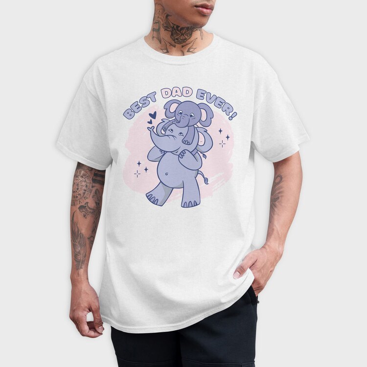 Best Dad Ever Elephants, Tricou Barbati (Unisex)